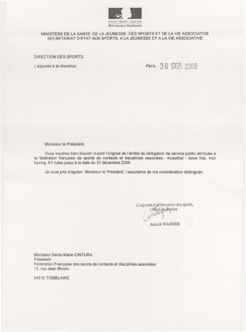 délégation pour FFSCDA