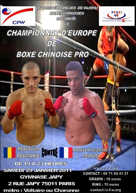 Championnat d Europe boxe Chinoise Pro