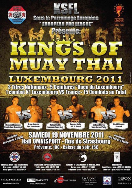 Kings Of Muaythai 19 novembre au Luxembourg