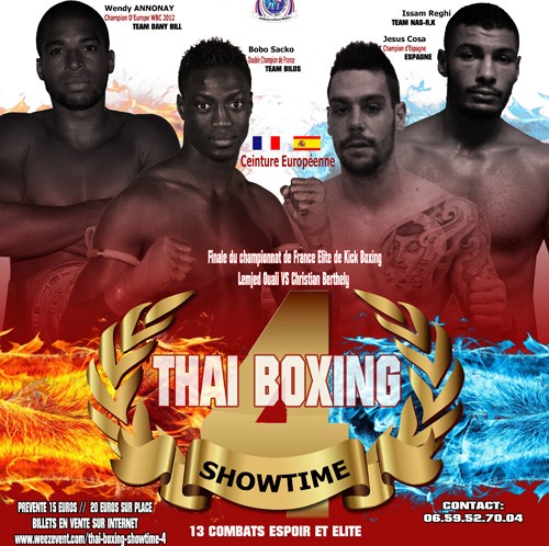 Bobo SACKO pour titre européen WPMF THAI BOXING SHOWTIME