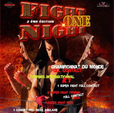 Jordan LEVRAT Yazid BOUSSAHA et Anissa MEKSEN au Fight Night One 12 Avril