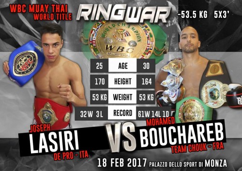 Mohamed BOUCHAREB et ARMIN visent titres mondiaux au RING WAR