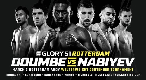 Cédric DOUMBE Jimmy VIENOT et Victor PINTO au GLORY 51