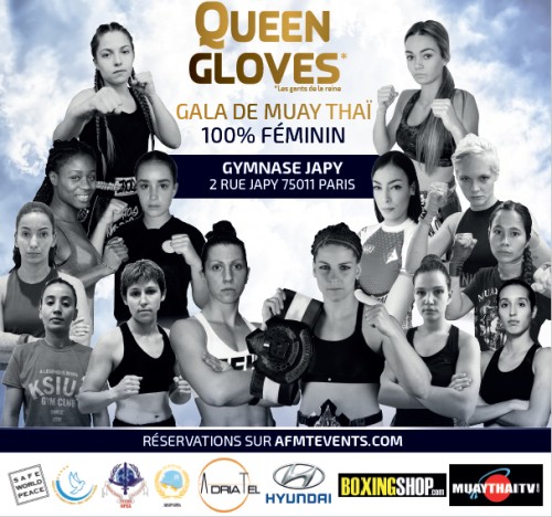 QUEEEN GLOVES gala Muaythai 100% féminin