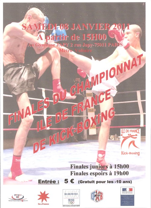 Finales du Championnat d'IDF de Kick-boxing