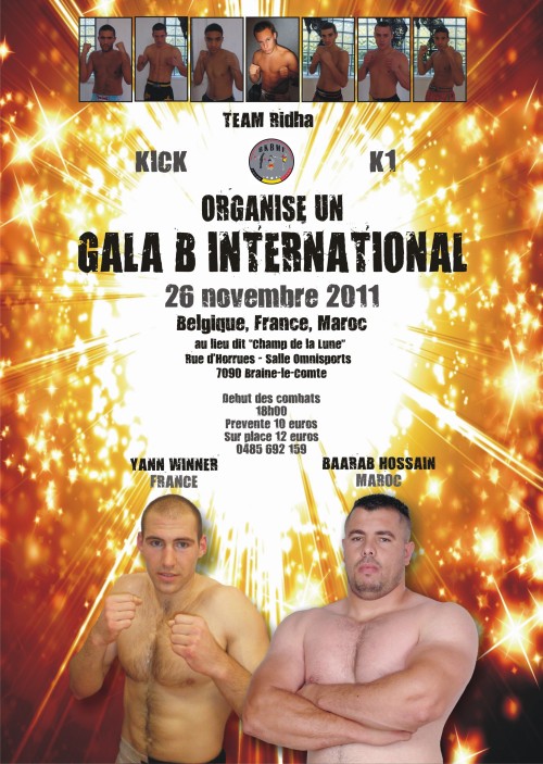 Gala International de Kick & K1 Belgique, France, Maroc