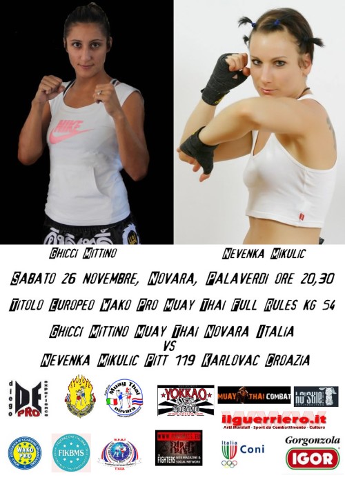 Titolo Europeo Wako Pro Muay Thai 54 kg