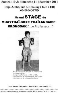 Stage avec Krongsak