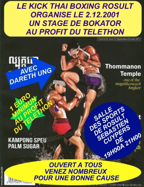 Stage de Bokator au profit du téléthon
