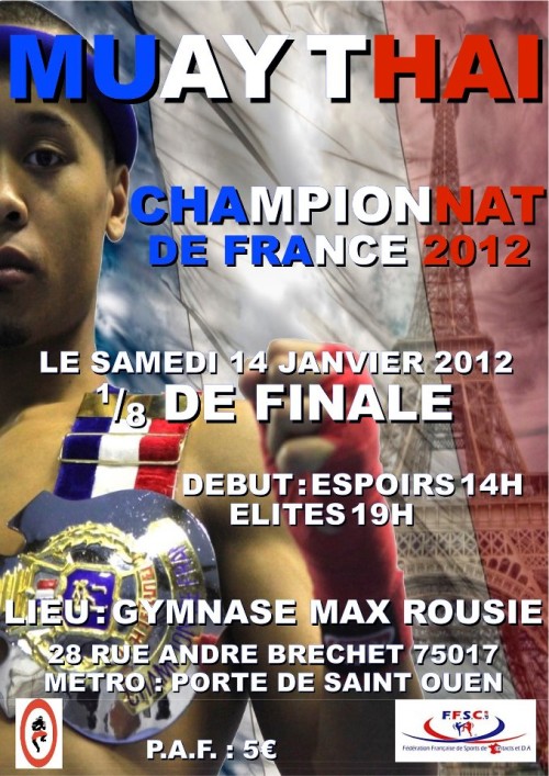 1/8 de finale du Championnat de France de Muaythai