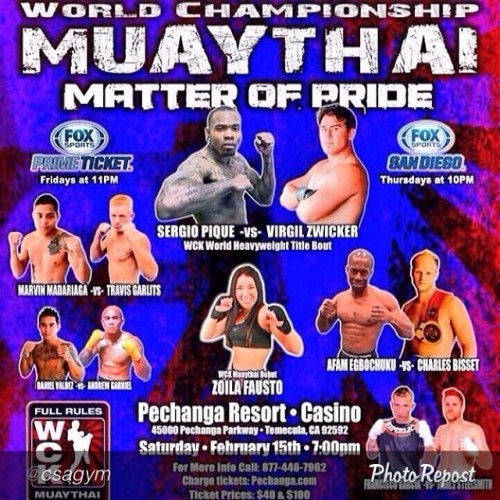 Wolrd Championship Muaythai - Matter of Pride