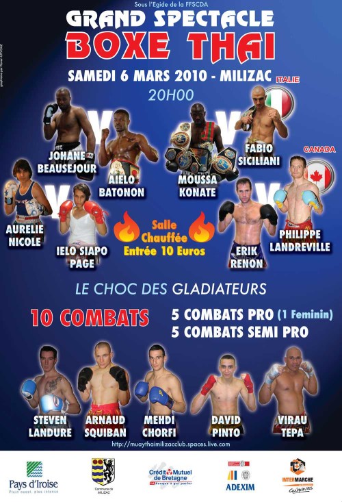 Gala de boxe thai de Milizac