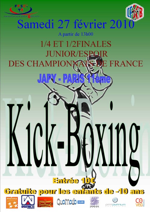 1/4 et 1/2 Finales des championnats de France de Kick-Boxing