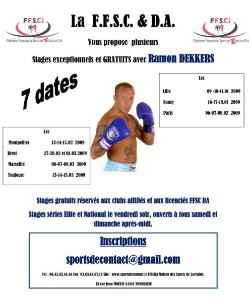 Stage avec Ramon DEKKERS