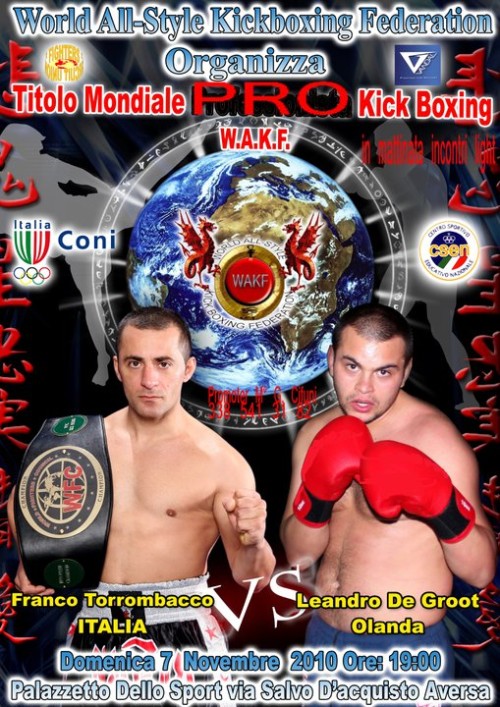 Titolo mondiale kick boxing-pro W.A.K.F