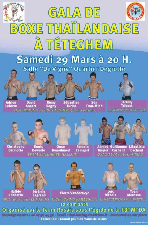 Gala de boxe thai à Téteghem
