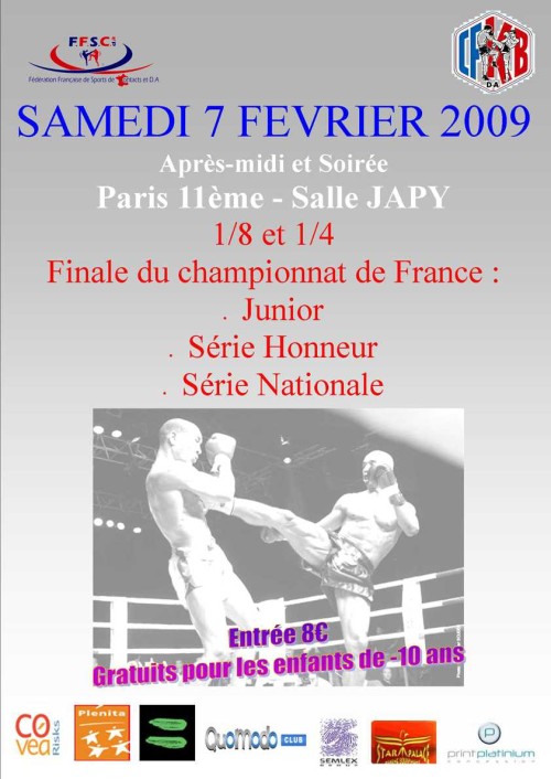 1/8 & 1/4 de finale du championnat de France de Kick Boxing