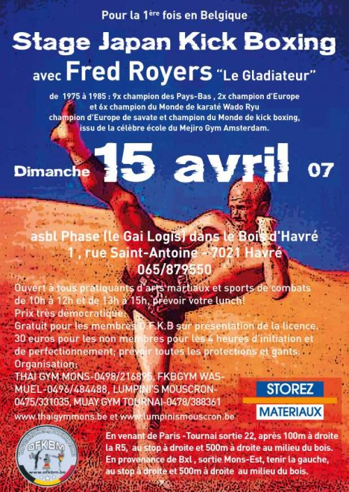 Stage japan Kick Boxing avec Fred Royers